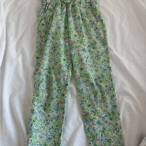 Mayoral Kids Pajama Bottoms - Green and Pink Floral